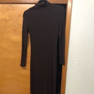 A long brown chocolate dress